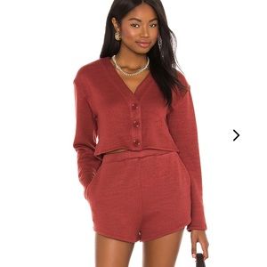 Lovers + Friends Darby Sweater Set in Red Wine